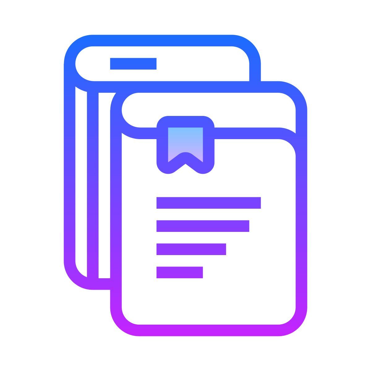 gradient style libri icon