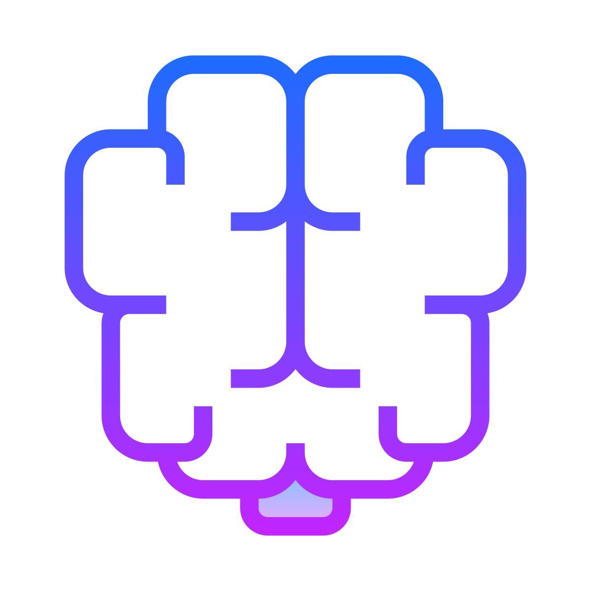 gradient style brain icon