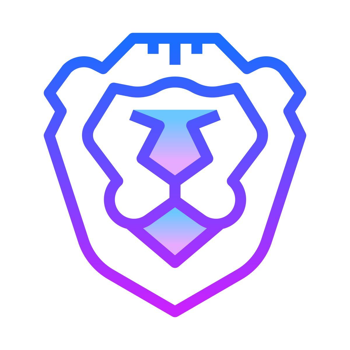 gradient style brave web browser icon