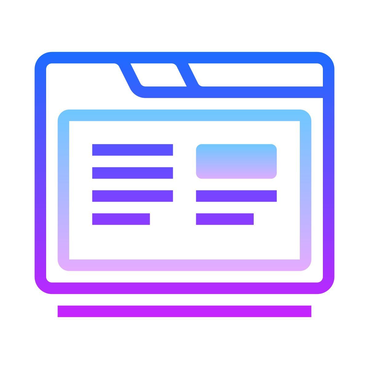 gradient style 브라우저 창 icon