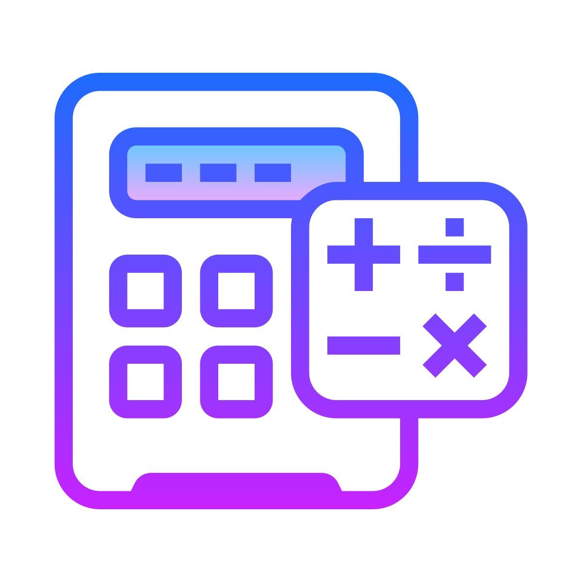 gradient style taschenrechner icon