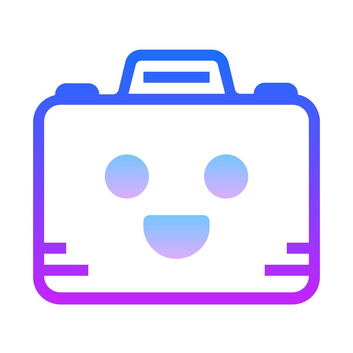 gradient style 与面孔的照相机象 icon