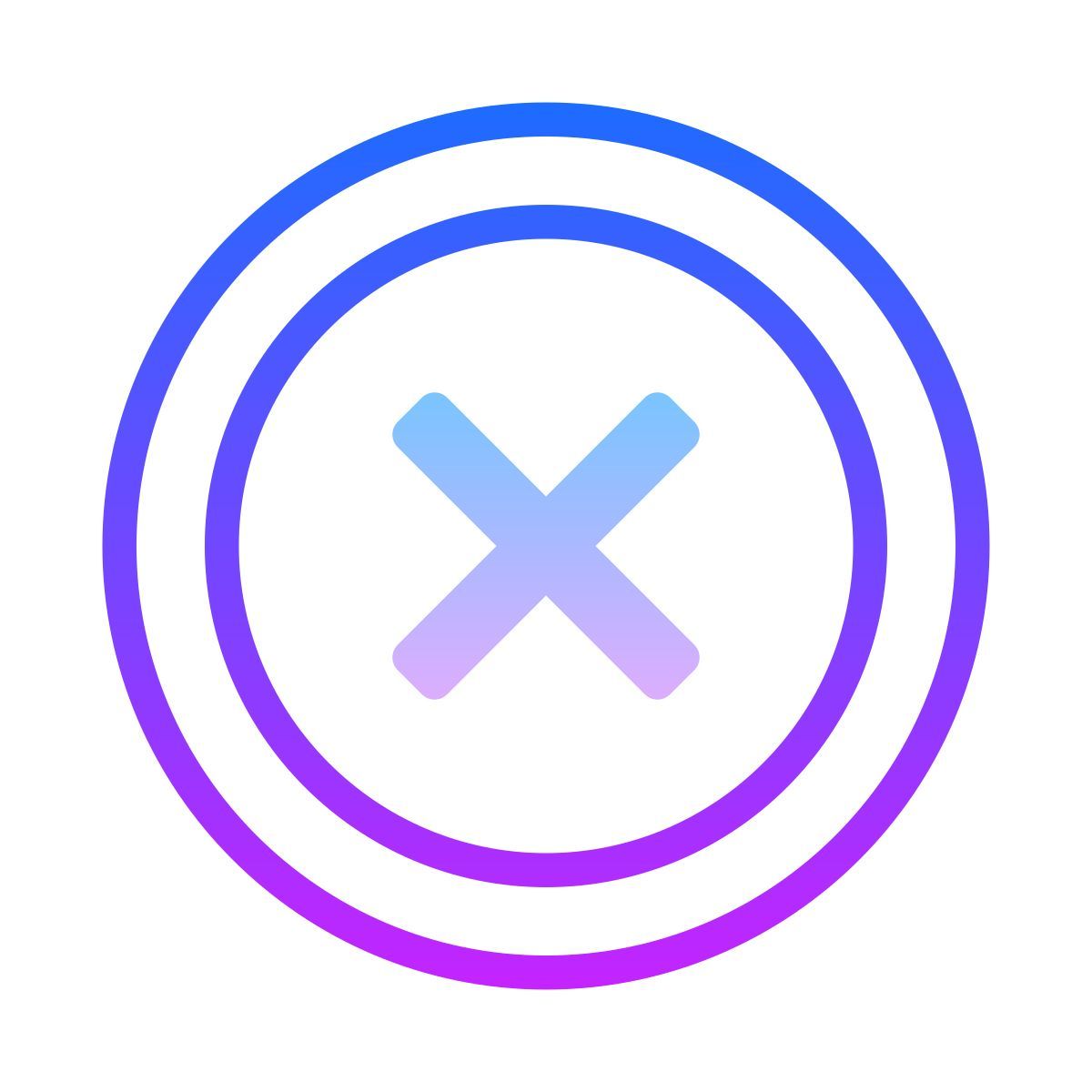 gradient style annuler icon