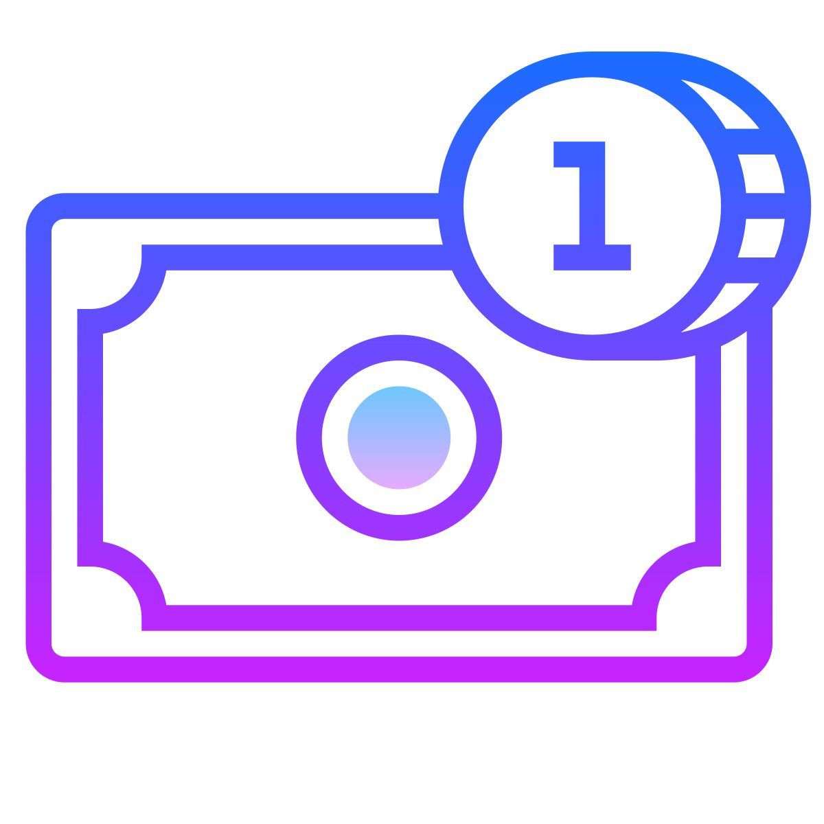 gradient style kasse icon