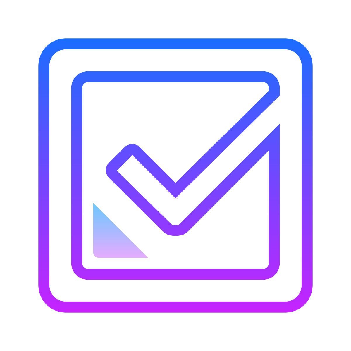 gradient style tick box icon