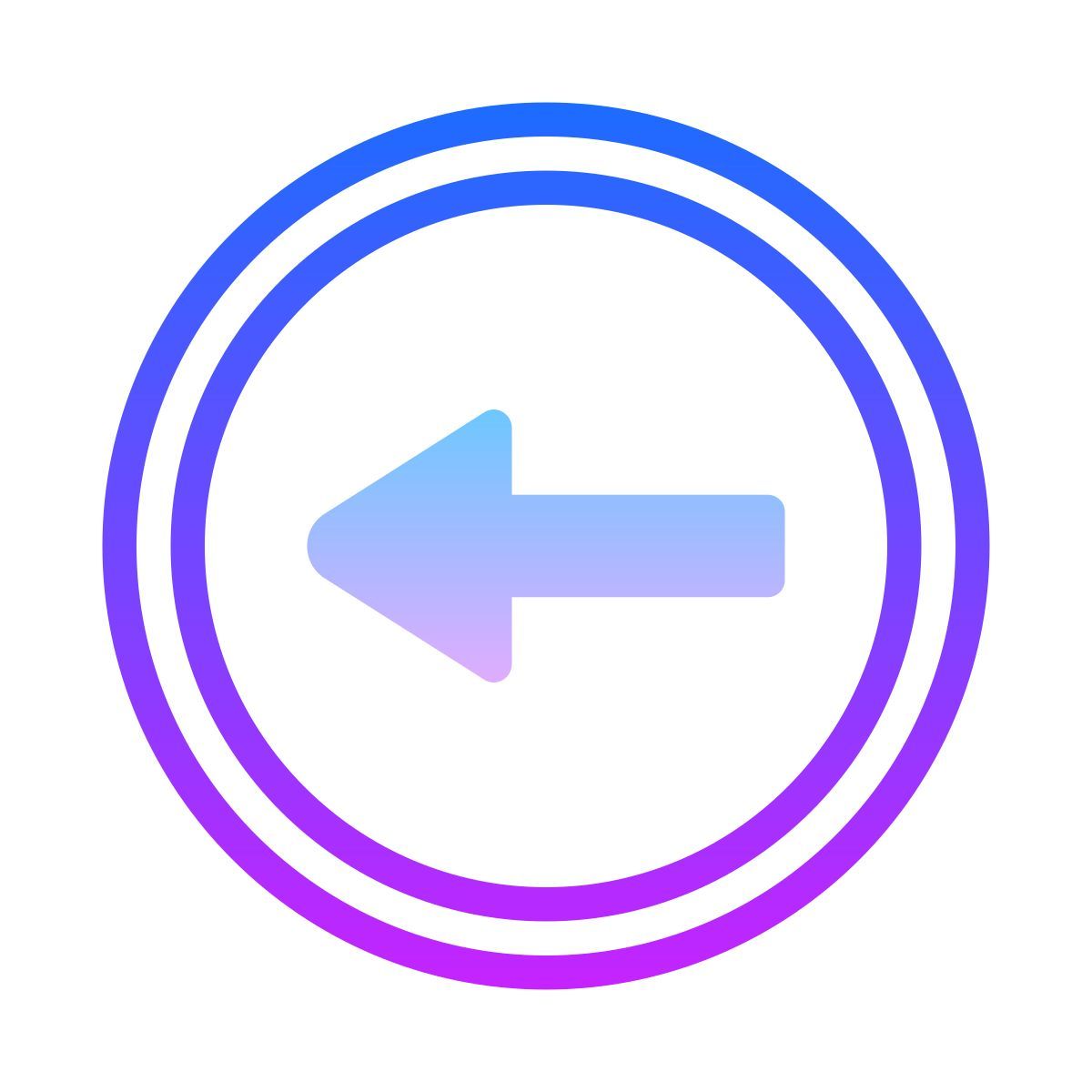 gradient style izquierda en círculo 2 icon