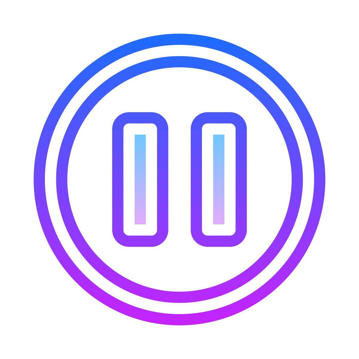 gradient style 暂停圈 icon