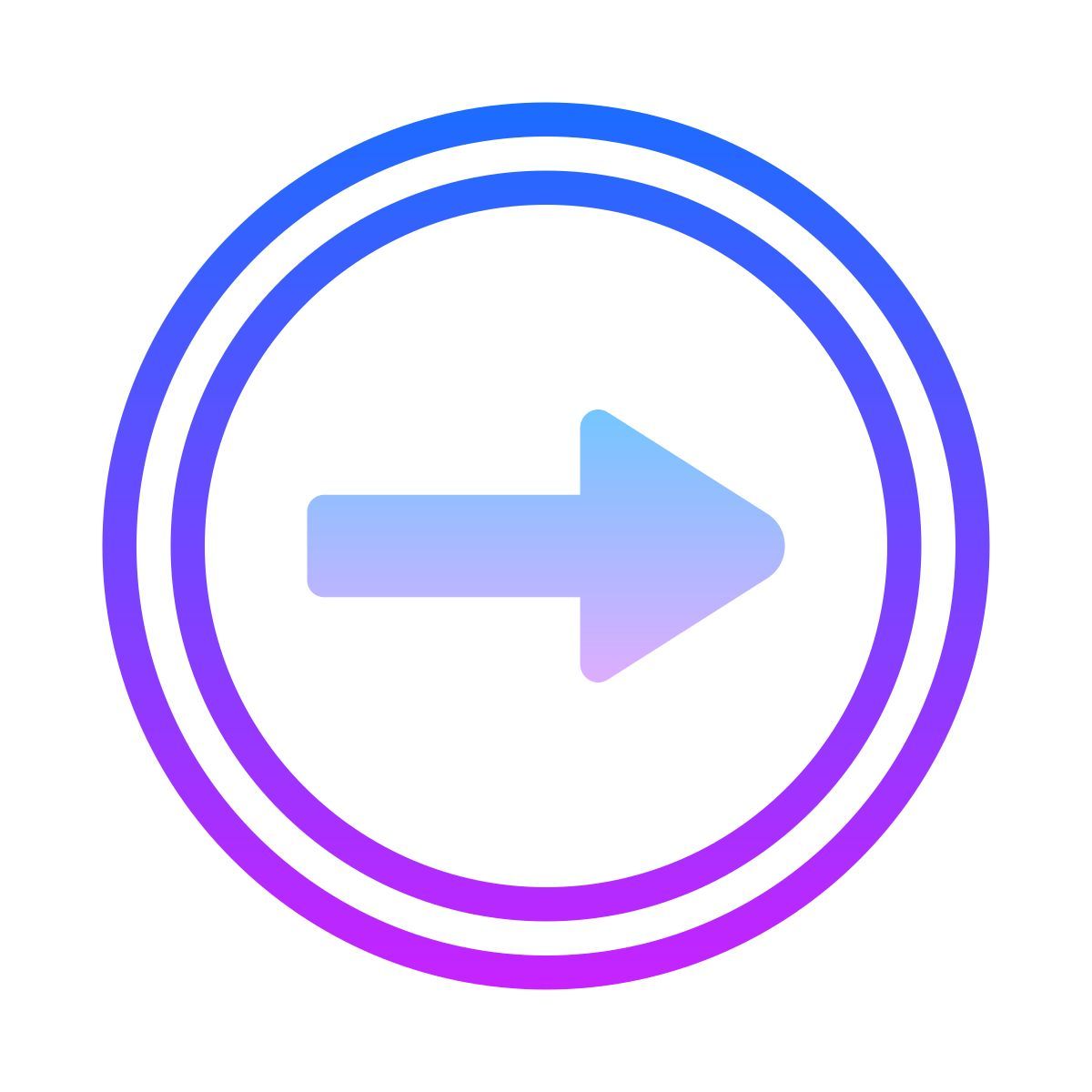 gradient style derecha en círculo 2 icon