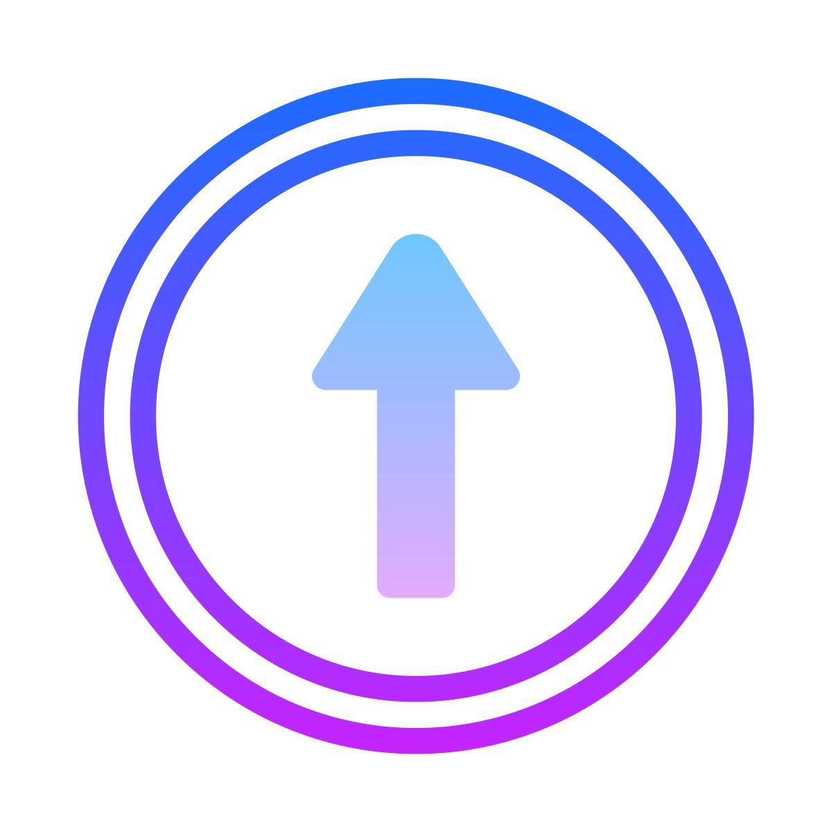 gradient style arriba en círculo 2 icon