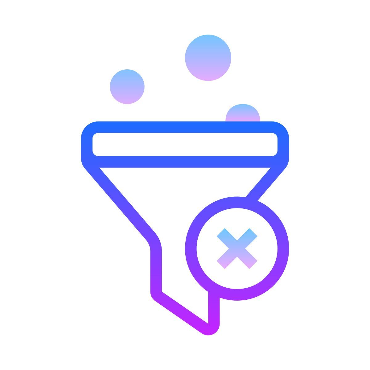 gradient style clear filters icon