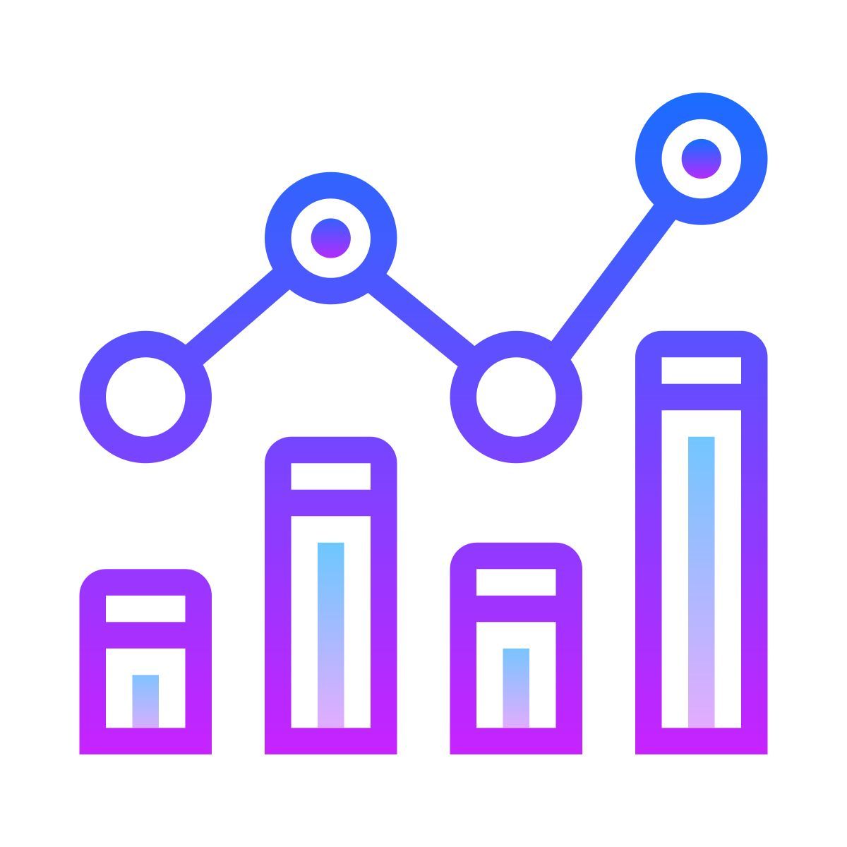 gradient style 콤보 차트 icon