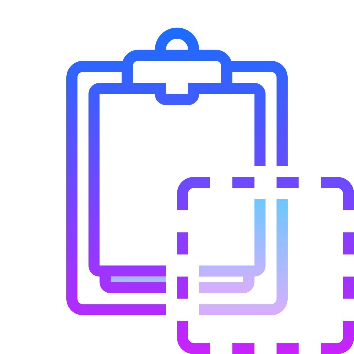 gradient style copiar a portapapeles icon