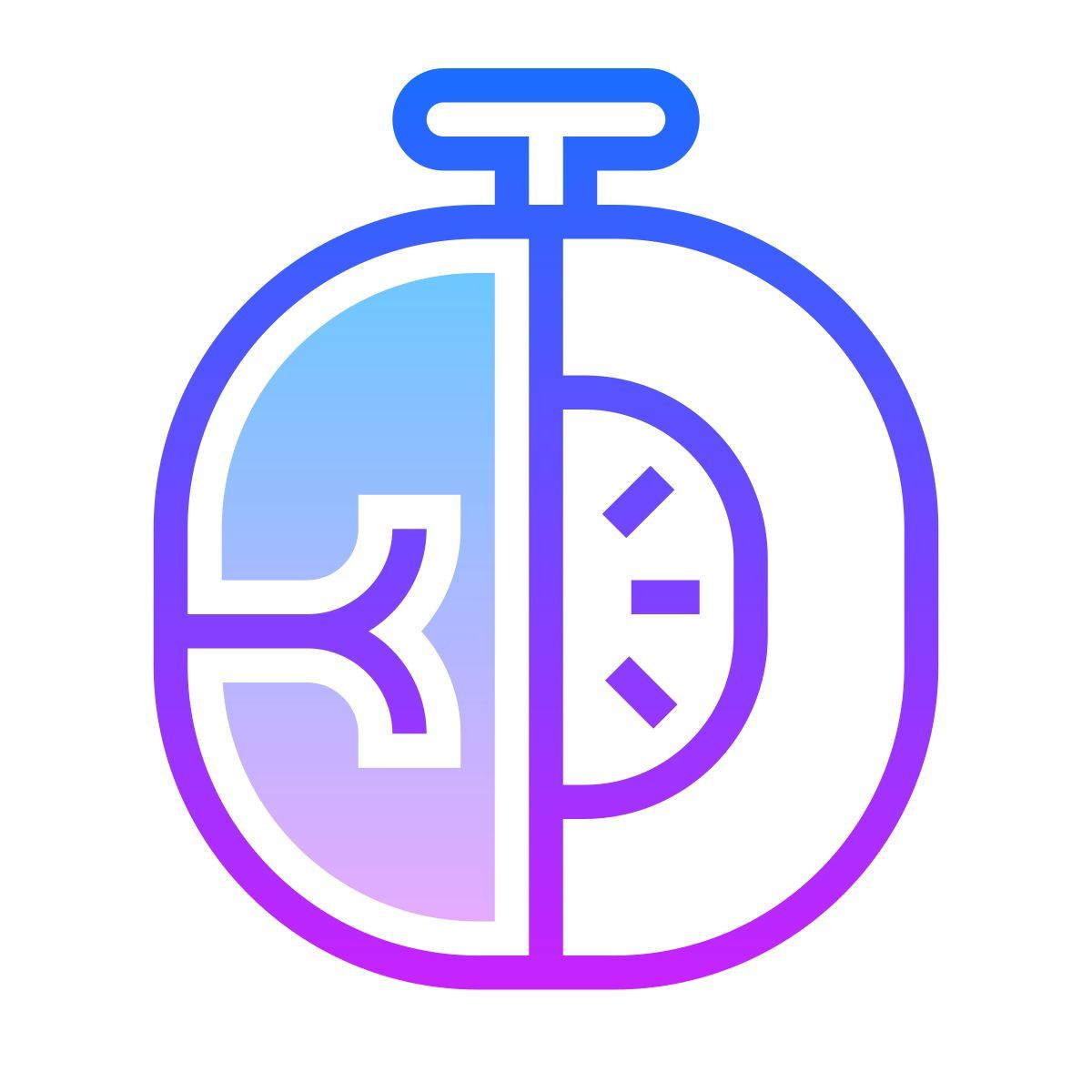 gradient style melone tagliato icon