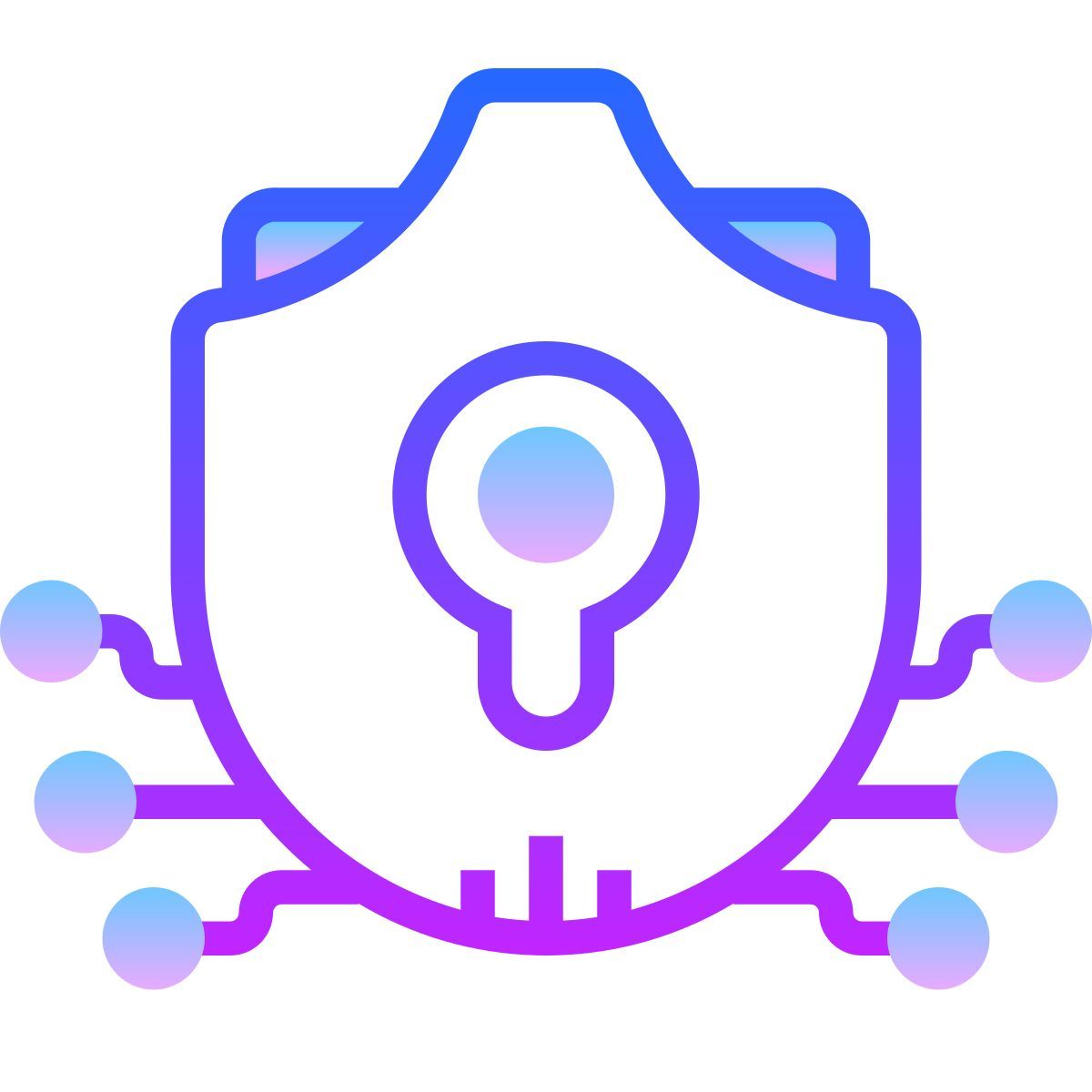 gradient style cyber security icon