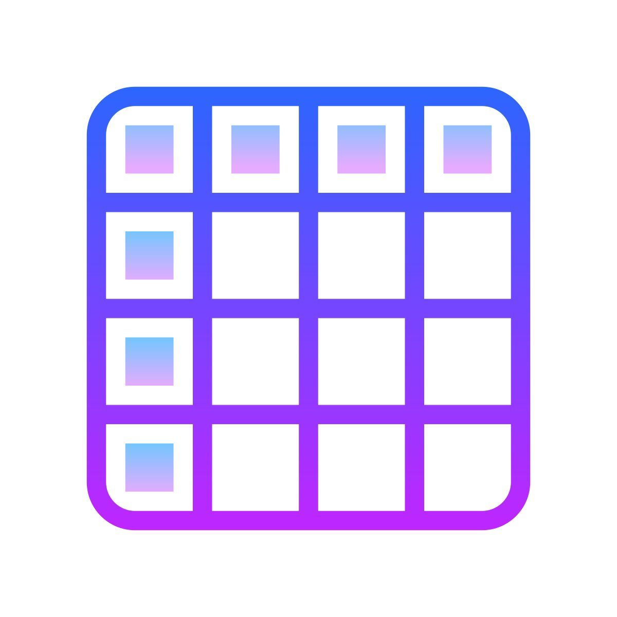 gradient style 数据表 icon