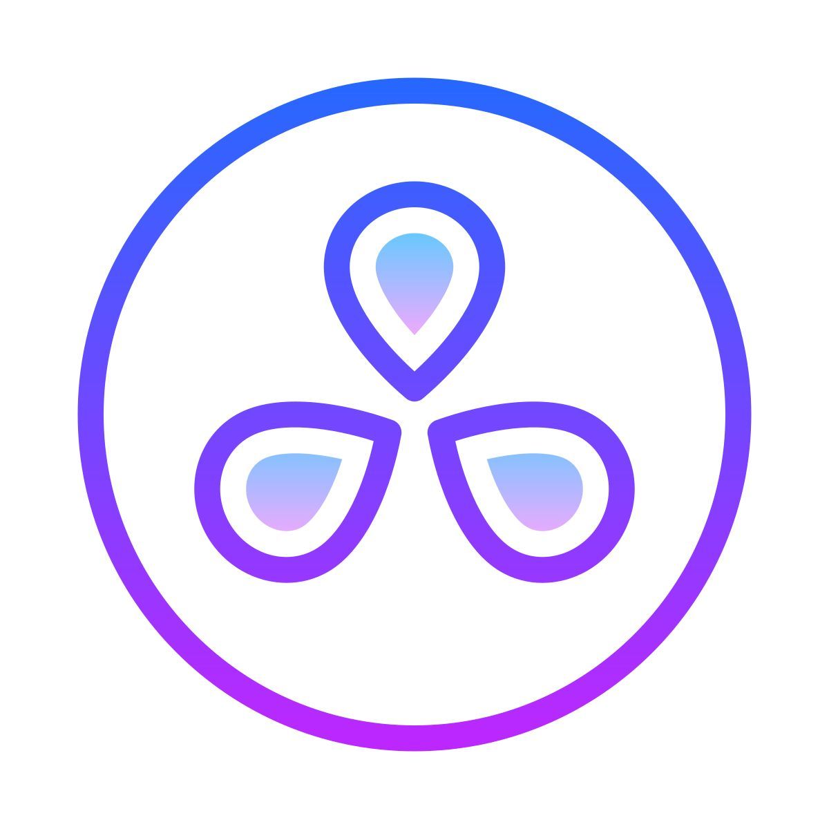 gradient style davinci resolve icon