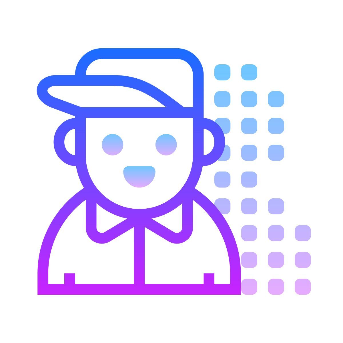 gradient style 数字伙伴 icon