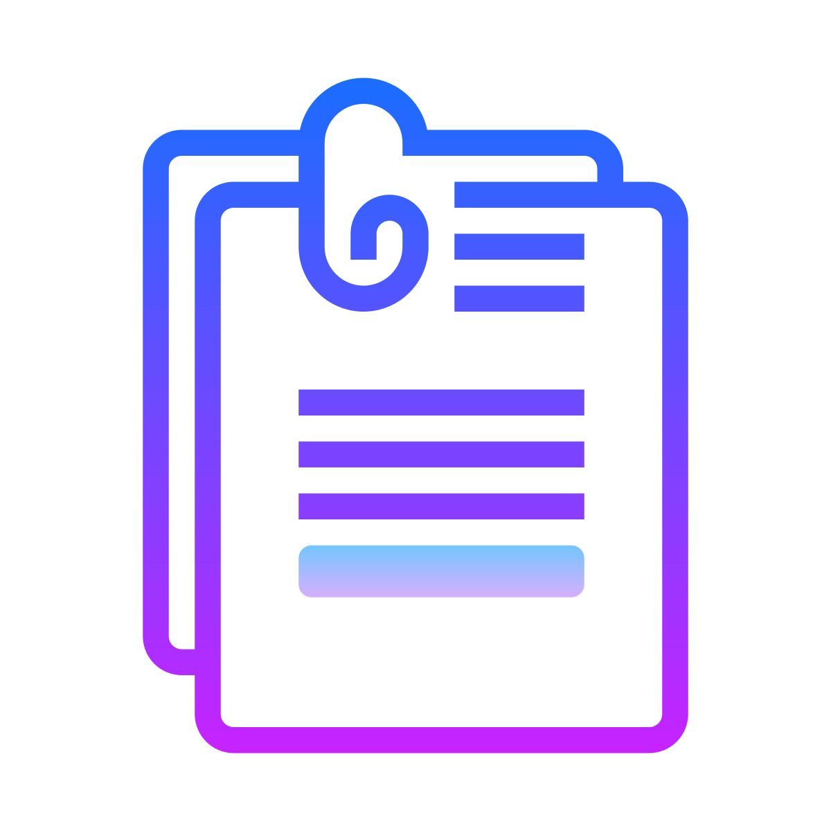 gradient style documents icon