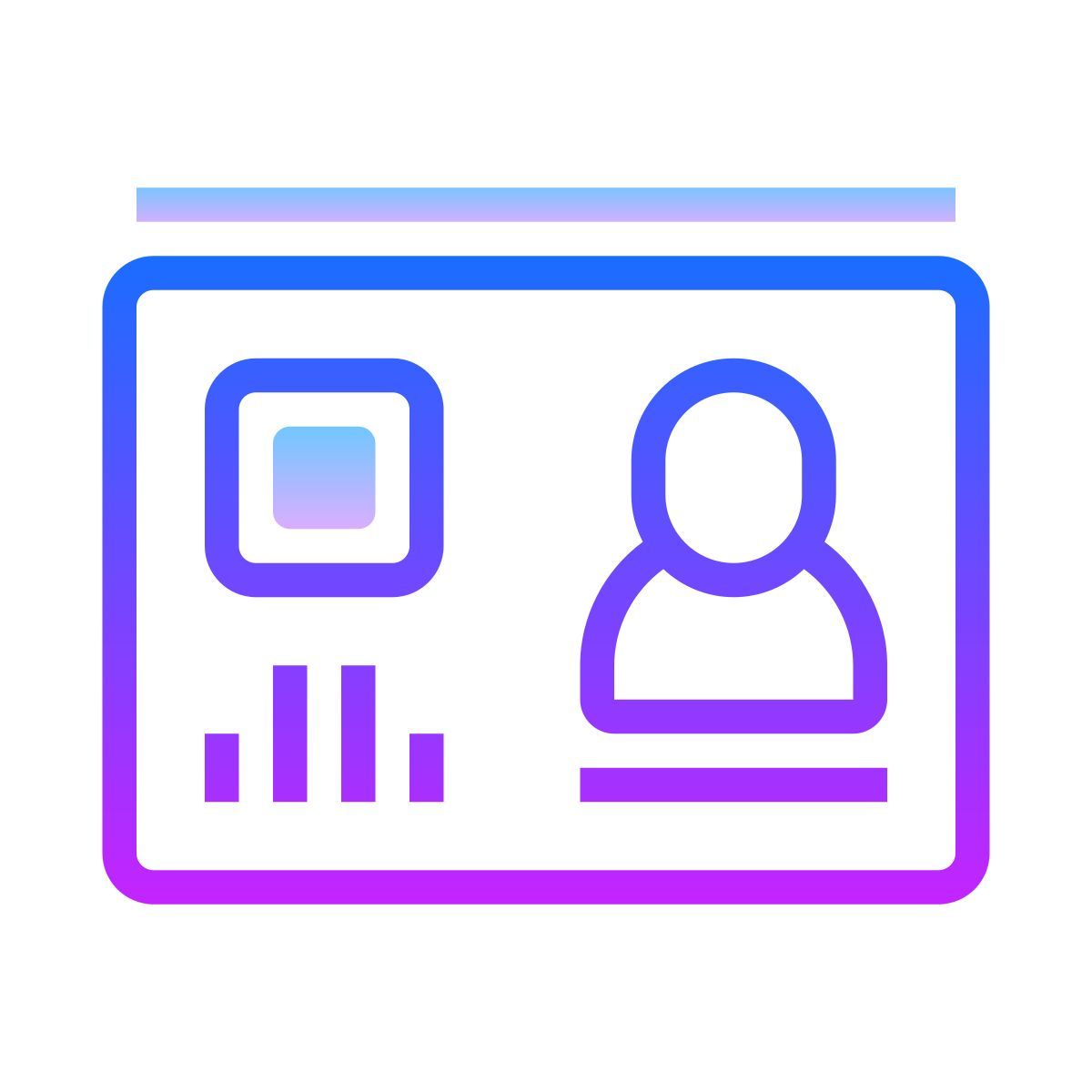 gradient style carta d'identità elettronica icon