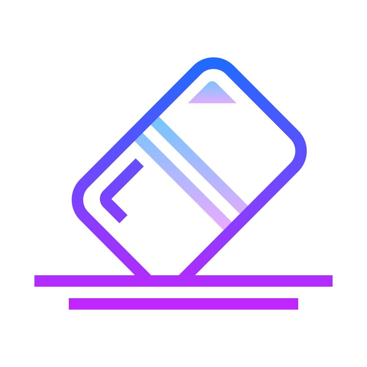 gradient style goma de borrar icon