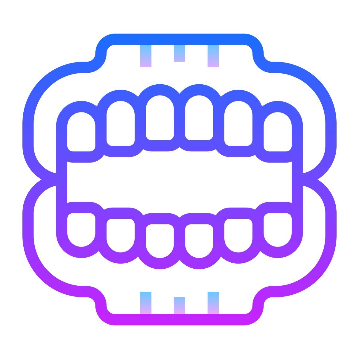 gradient style denture icon