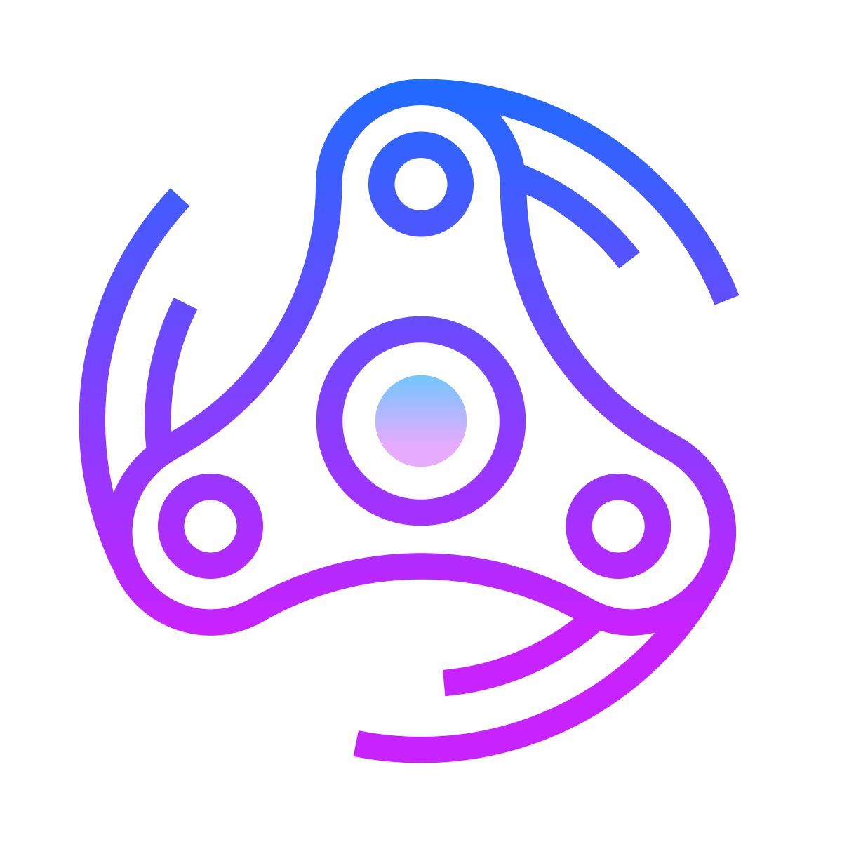 gradient style fidget spinner icon