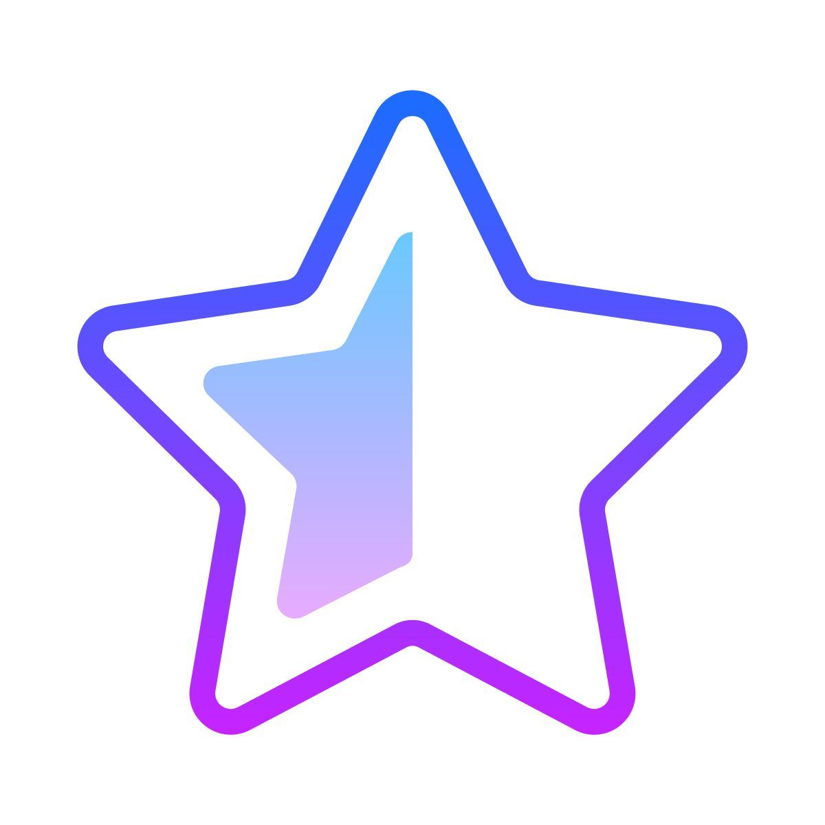 gradient style 채워진 스타 icon