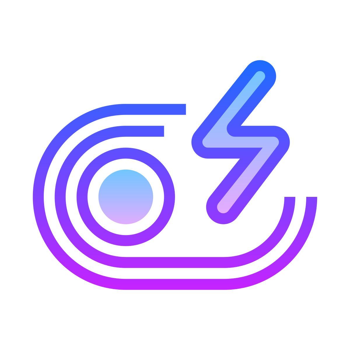 gradient style flash on icon