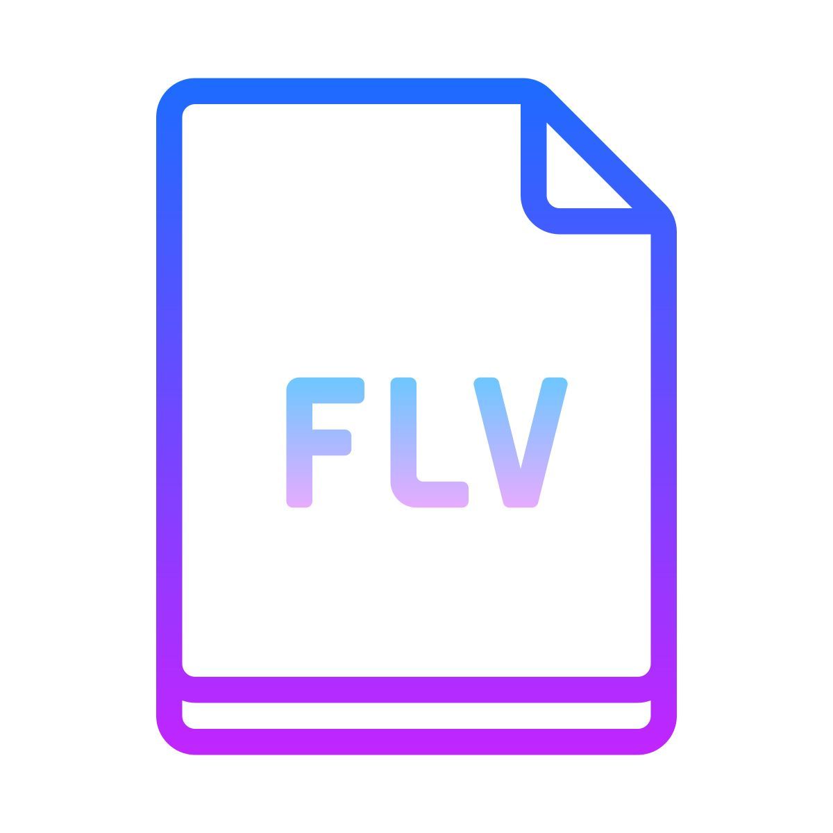 gradient style flv icon