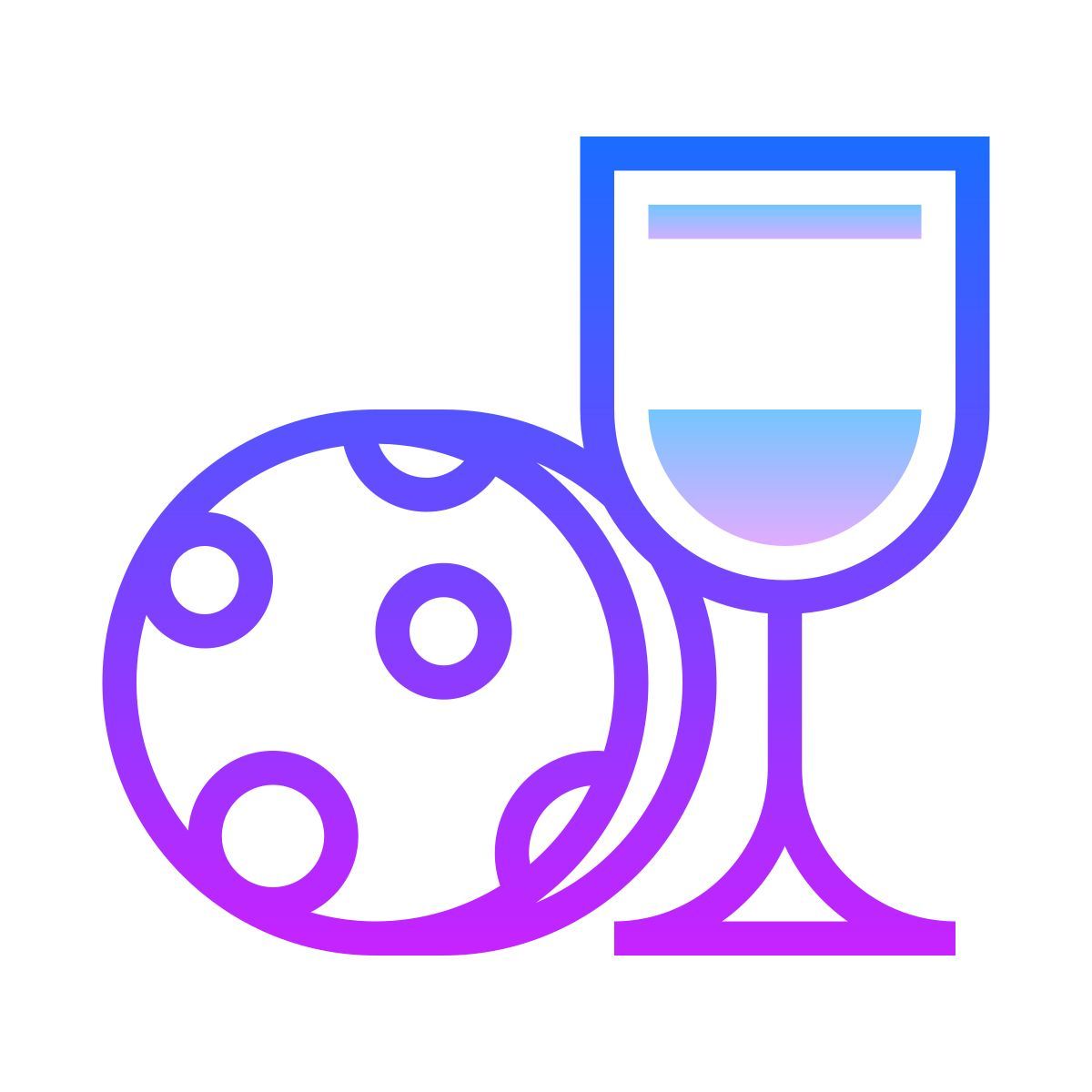 gradient style nourriture et vin icon