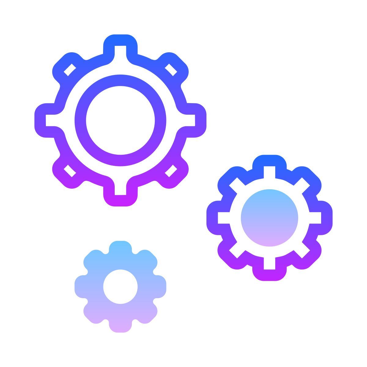 gradient style 기어 icon