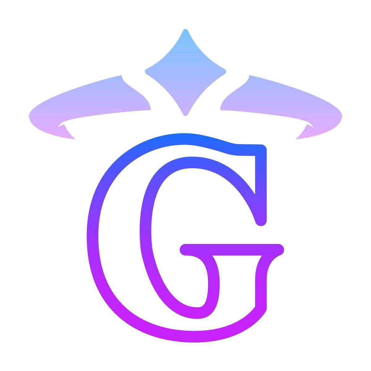 gradient style logotipo genshin impact icon