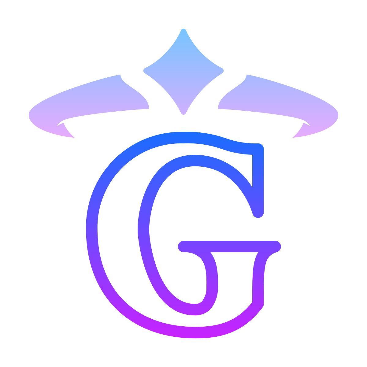 gradient style logotipo genshin impact icon