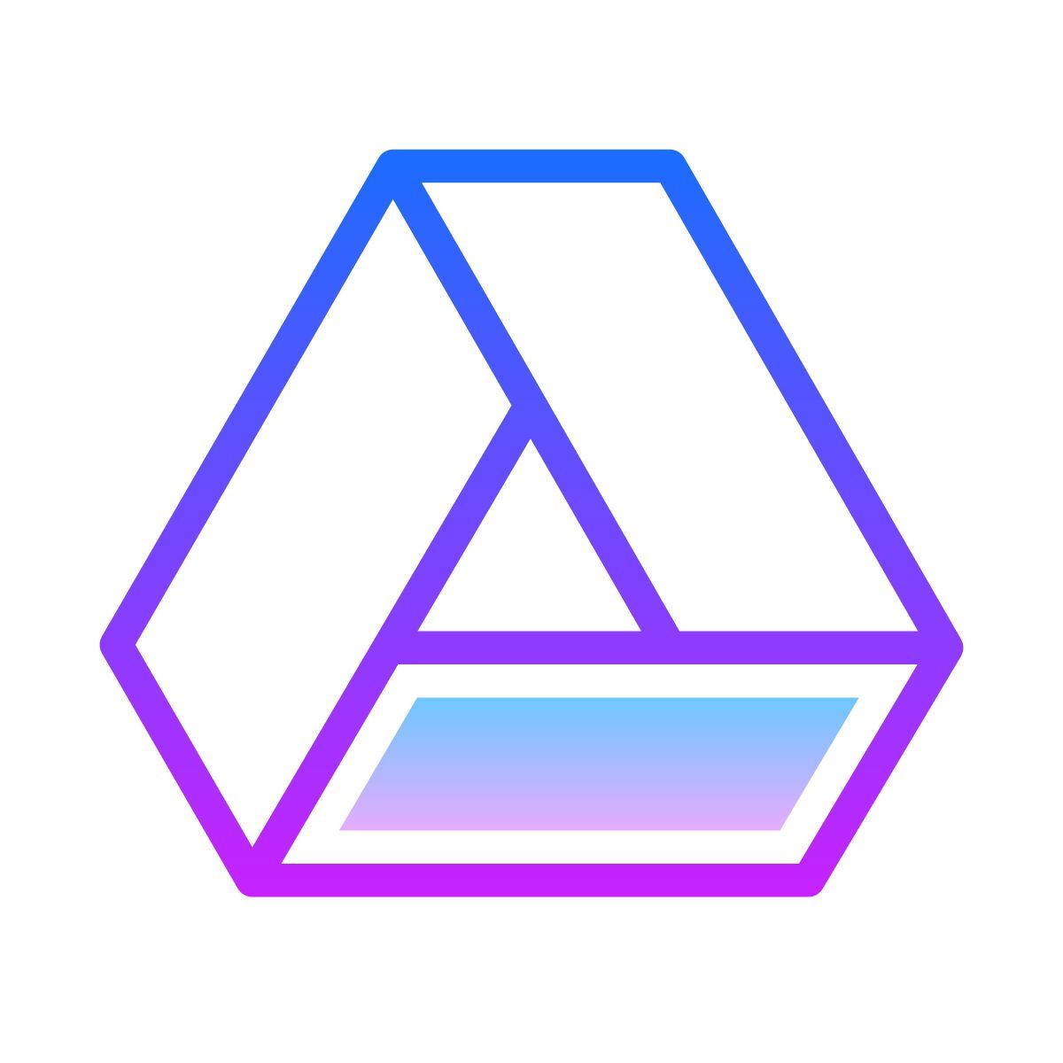 gradient style google drive icon