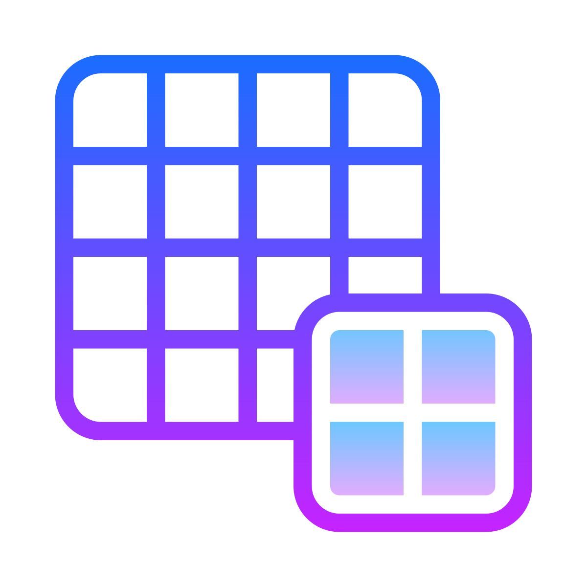 gradient style griglia icon