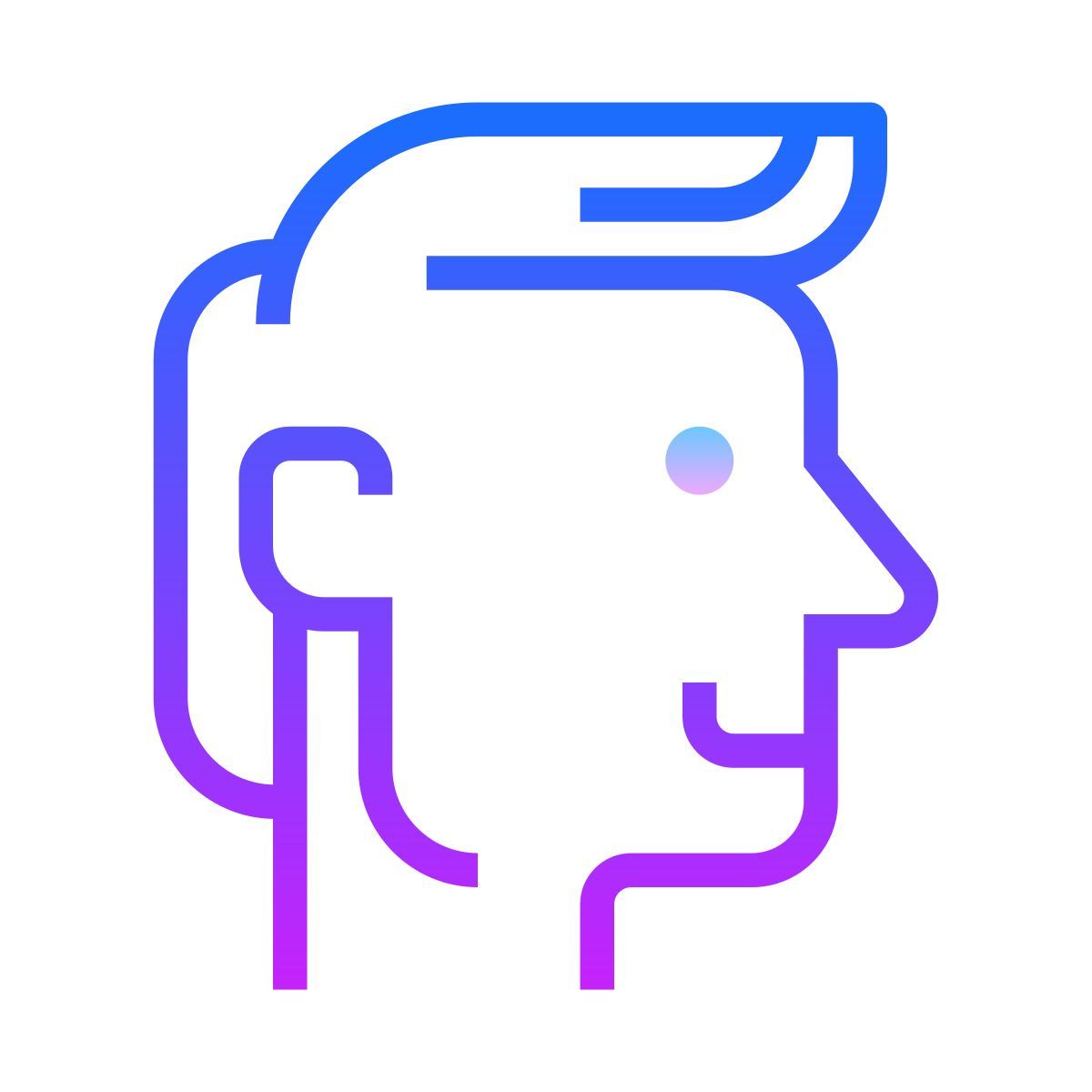 gradient style kopfprofil icon