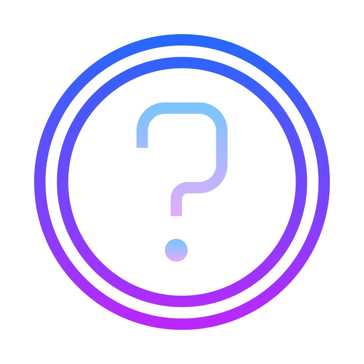 gradient style help icon