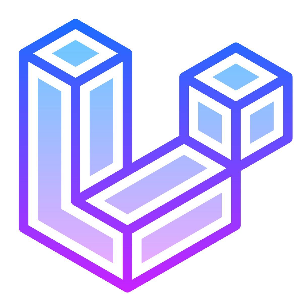 gradient style laravel icon