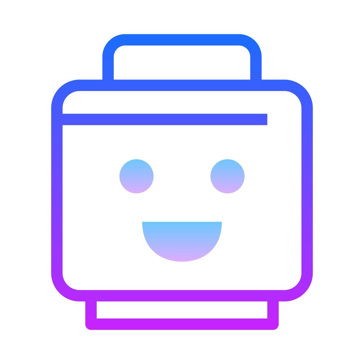 gradient style lego kopf icon