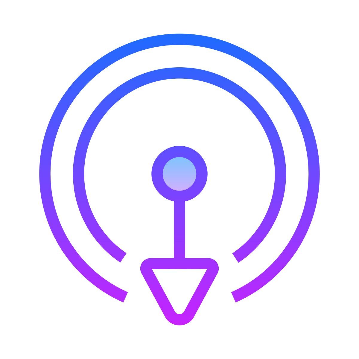 gradient style 注销下圆角 icon