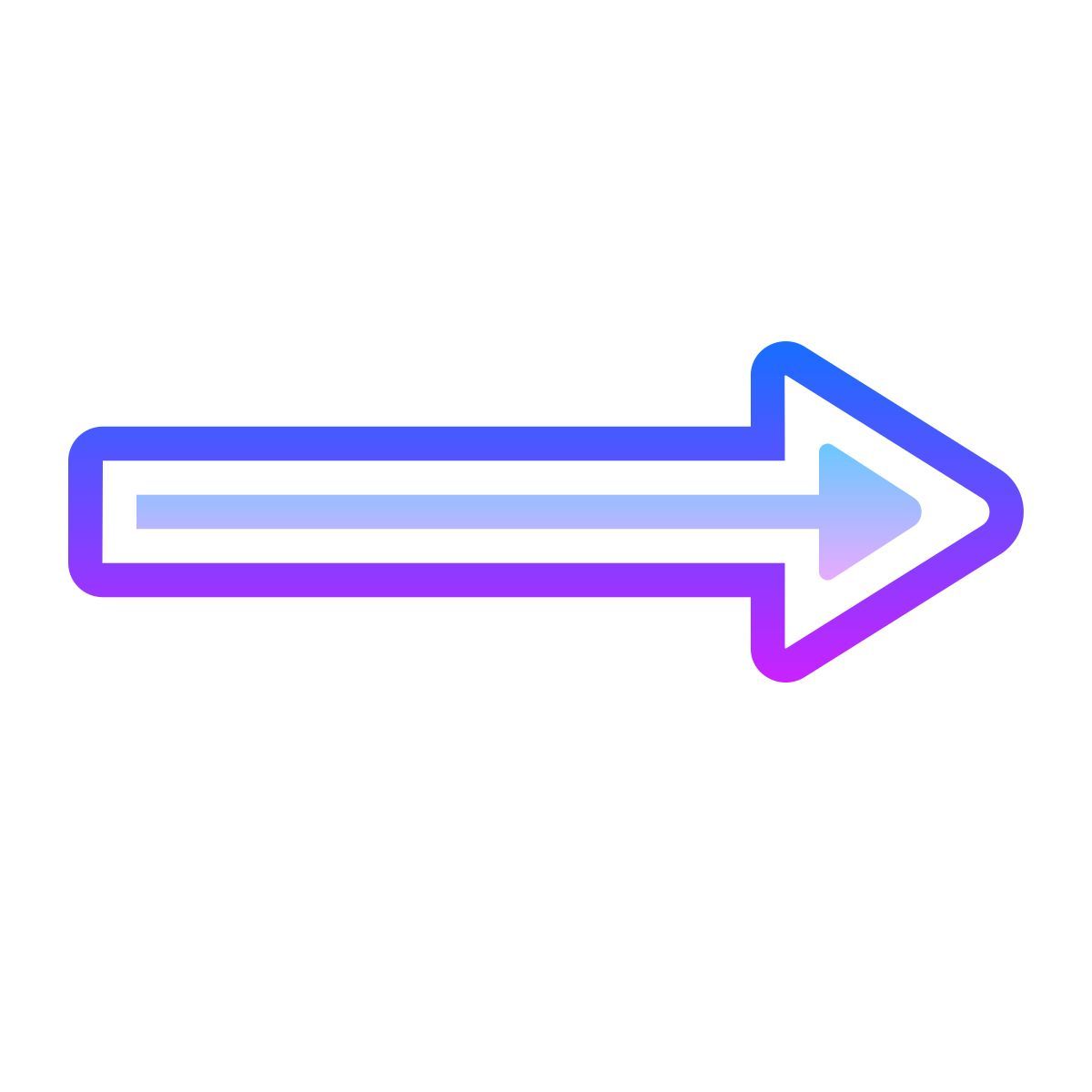 gradient style 长箭头向右 icon