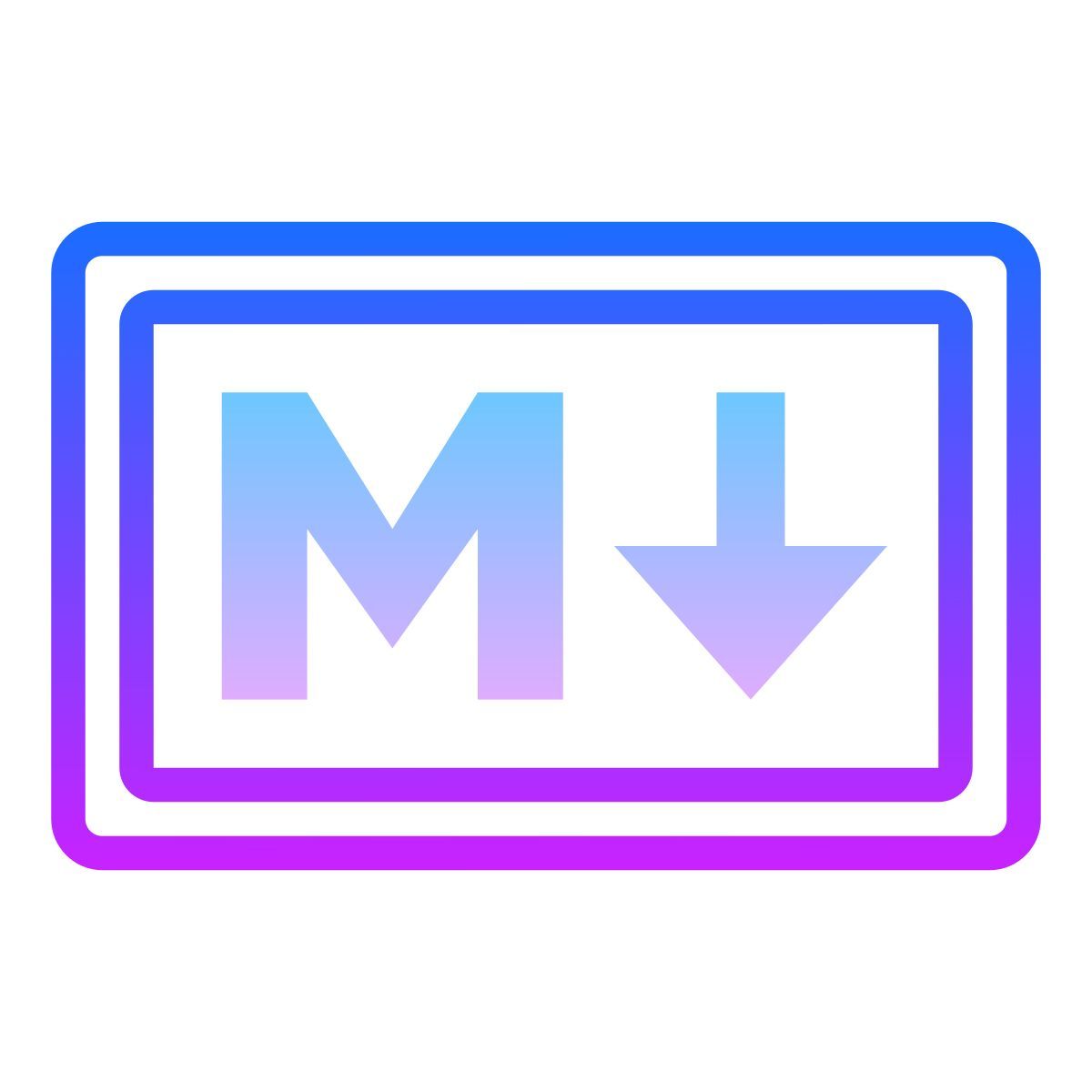 gradient style markdown icon
