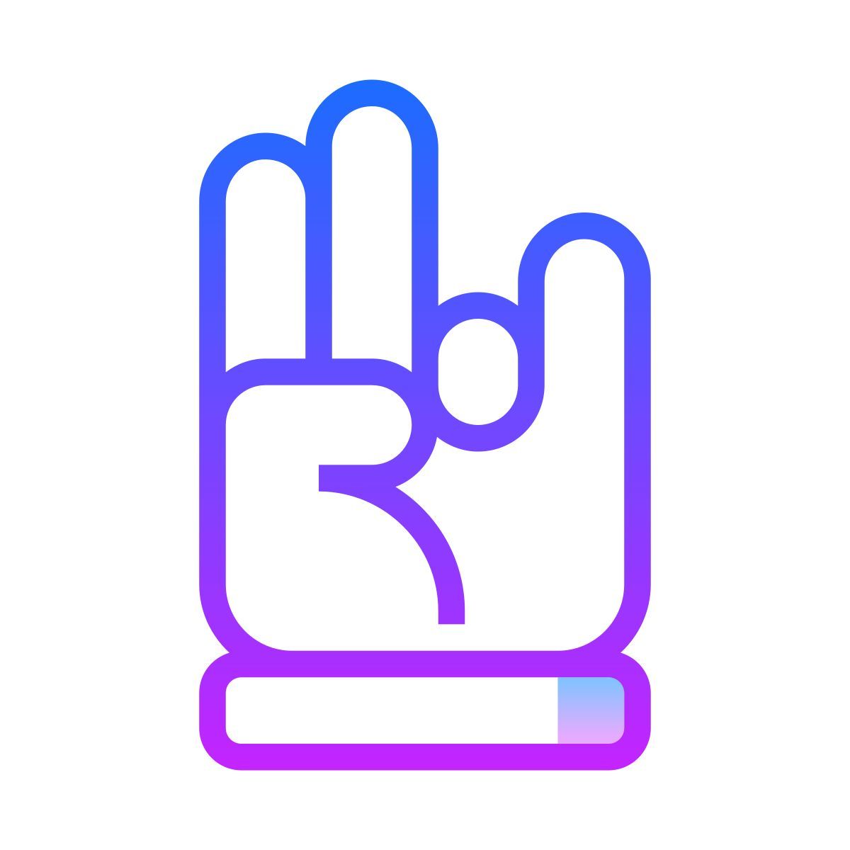 gradient style mayura gesture icon