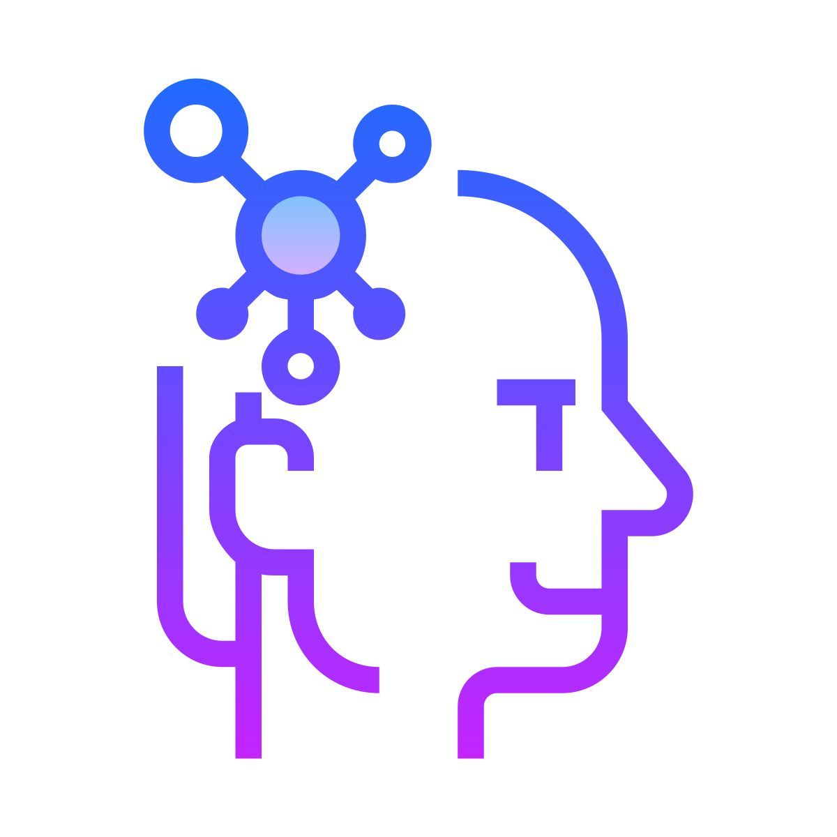 gradient style mind map icon