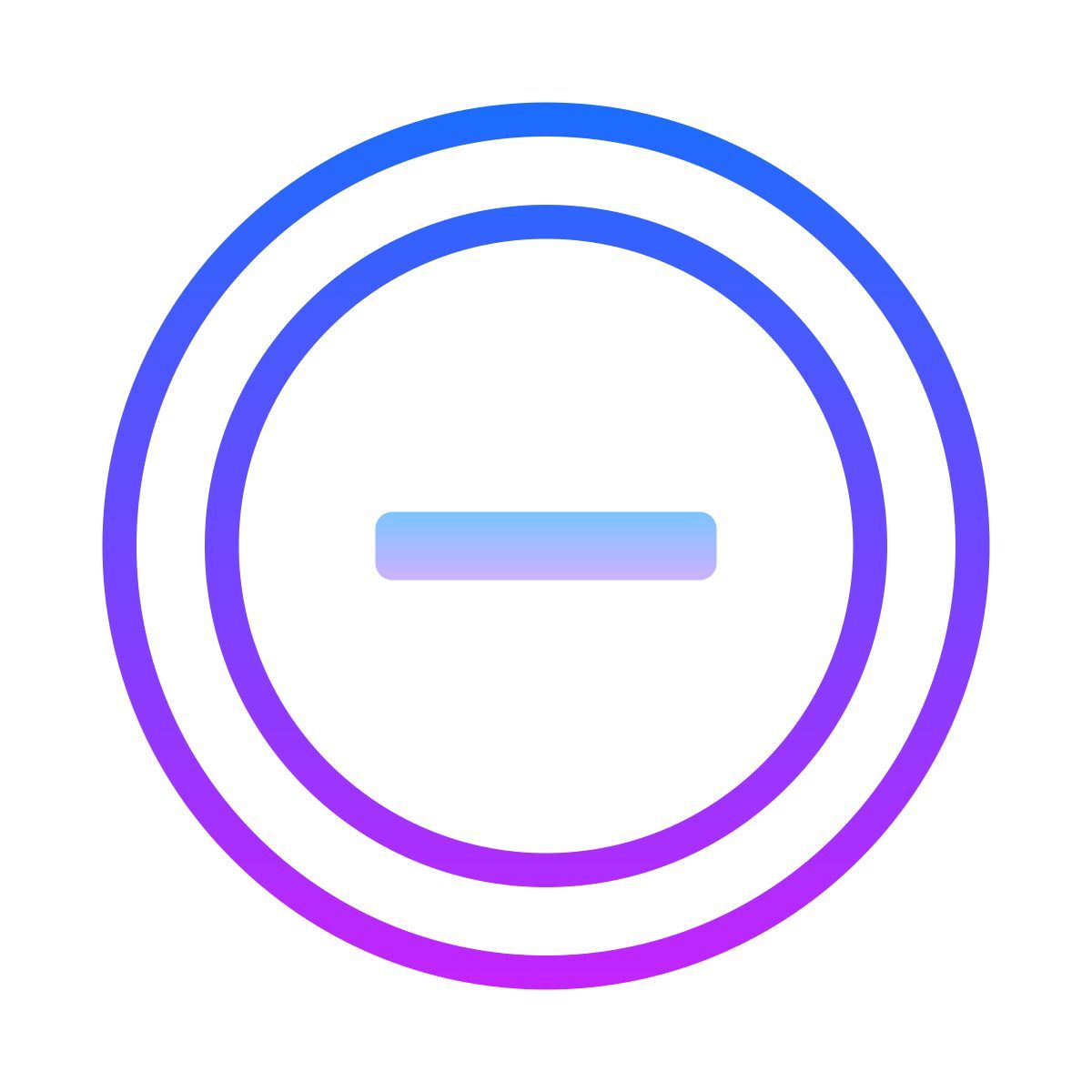 gradient style minus icon