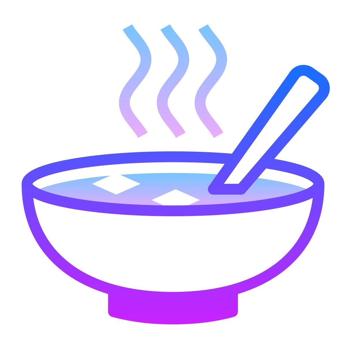 gradient style sopa de miso icon