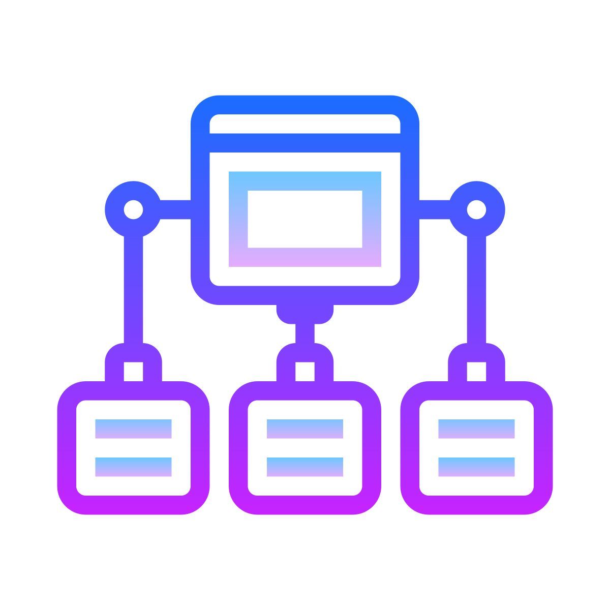 gradient style 네트워킹 관리자 icon