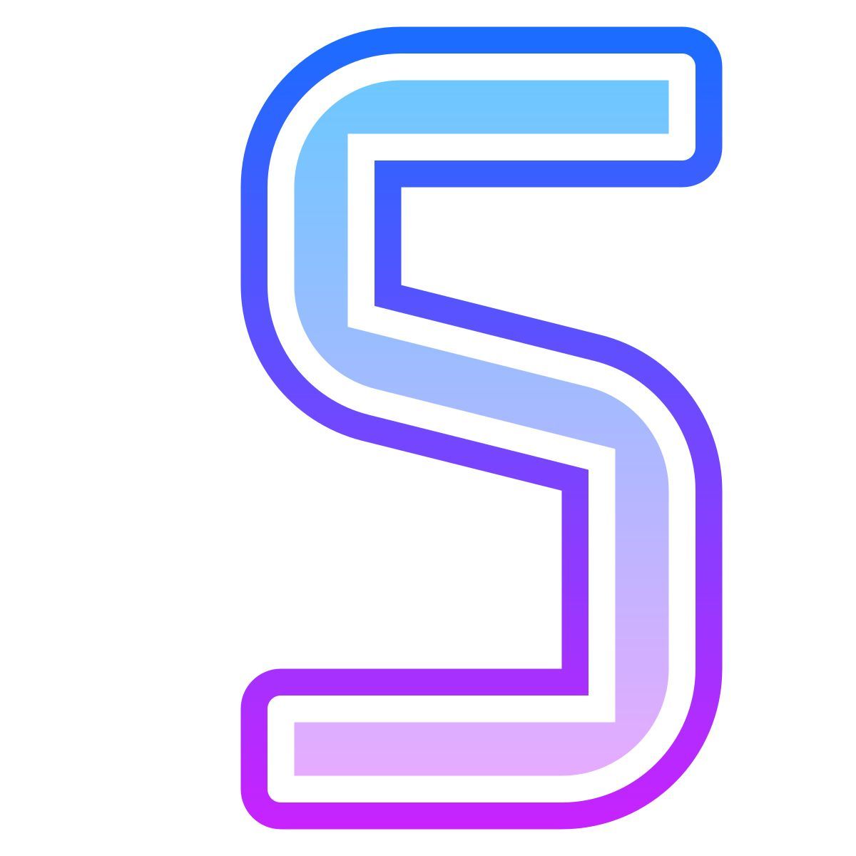 gradient style numero 5 icon