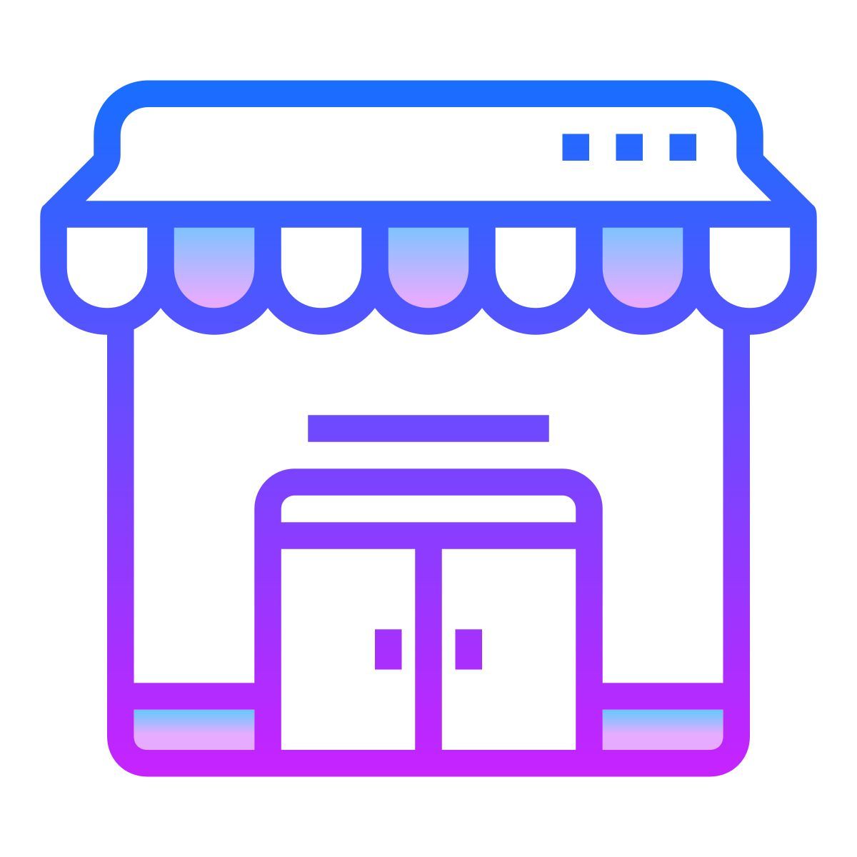 gradient style negozio online icon