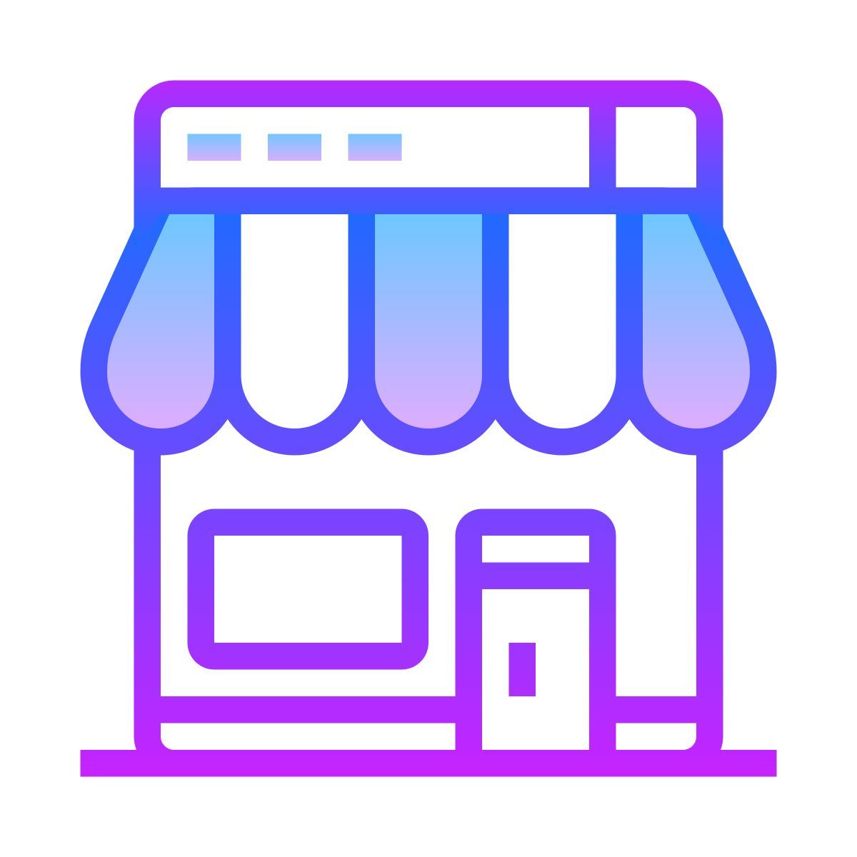 gradient style online store icon